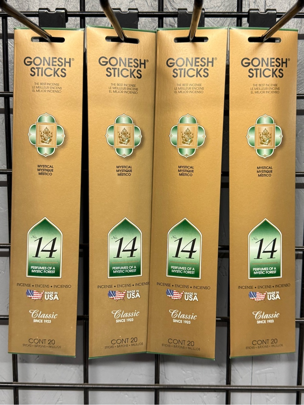 GONESH Classic Mystical 14 Incense Sticks -4 packs-80 sticks total - Picture 3 of 3